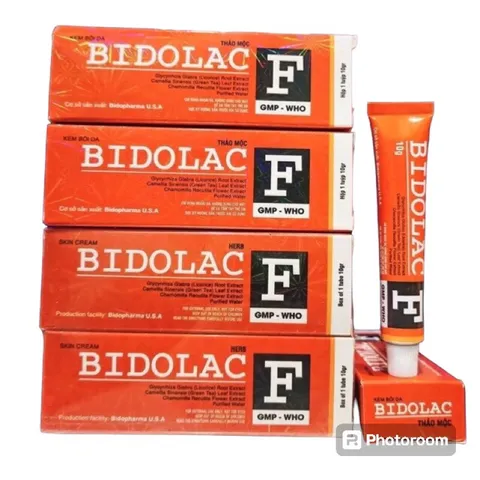Kem bôi da thảo mộc BIDOLAC F (Tuýp 10g) Cung cấp dưỡng chất cho da mềm mượt, giảm khô và nứt nẻ, rôm sảy, mẫn ngứa.