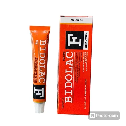 Kem bôi da thảo mộc BIDOLAC F (Tuýp 10g) Cung cấp dưỡng chất cho da mềm mượt, giảm khô và nứt nẻ, rôm sảy, mẫn ngứa.