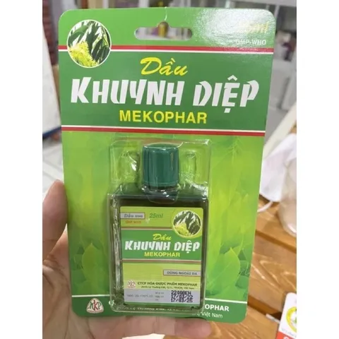 Dầu Khuynh Diệp MEKOPHAR (Chai 25ml) Phòng cảm cúm, nghẹt mũi, đau bụng, nhức mỏi, nhức đầu, chóng mặt, côn trùng đốt.