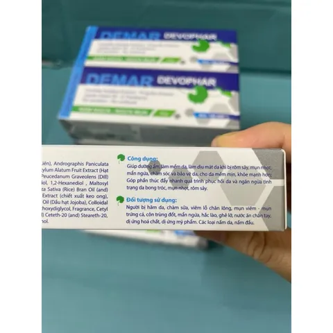 Kem bôi da thảo dược DEMAR DEVOPHAR (Tuýp 16g) Giúp dưỡng ẩm, làm mềm da, làm dịu mát da khi bị rôm sảy, mẫn ngứa, mụn.
