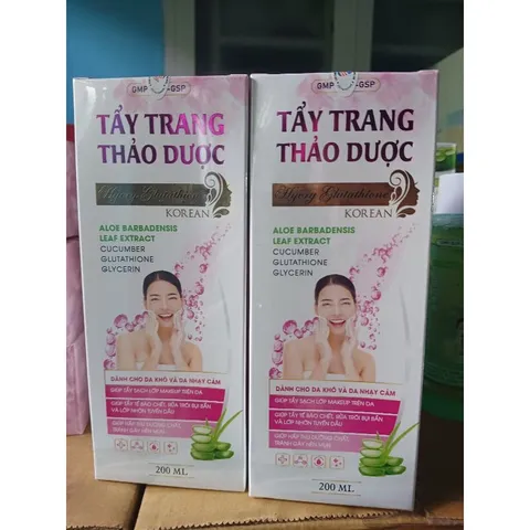 Nước Tẩy Trang Thảo Dược Xanh Hyory Glutathione Korean Chai 200ml