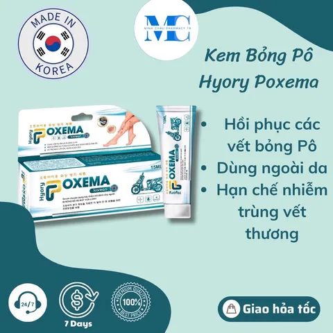 Serum Hyory POXEMA Korean (Tuýp 15ml) Serum chuyên dụng dành cho người bị bỏng bô xe máy vừa lành.