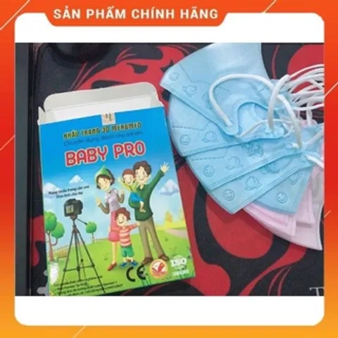 Khẩu Trang trẻ em 3D MEKOMED BABY PRO (Hộp 10 cái) chuyên dụng dành cho bé.