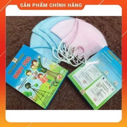 Khẩu Trang trẻ em 3D MEKOMED BABY PRO (Hộp 10 cái) chuyên dụng dành cho bé.