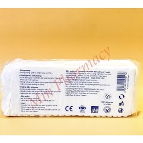 Bông Gòn Y Tế Thấm Nước ZigZag Bông Bạch Tuyết 100gr