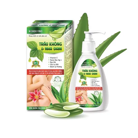 Dung dịch vệ sinh phụ nữ MEKOGYNO Trầu Không và Nha Đam (Chai 120ml) Làm sạch nhẹ nhàng, khử mùi hôi, dưỡng da.