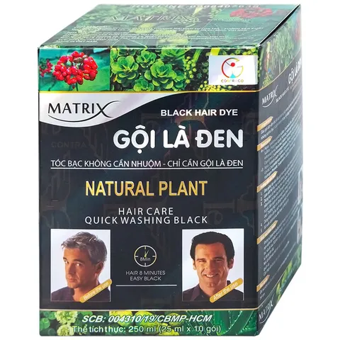 Gội là ĐEN và Gội là NÂU MATRIX (Hộp 10 gói x 25ml)