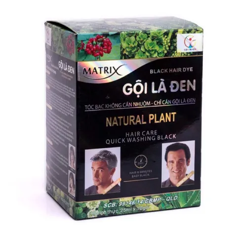 Gội là ĐEN và Gội là NÂU MATRIX (Hộp 10 gói x 25ml)