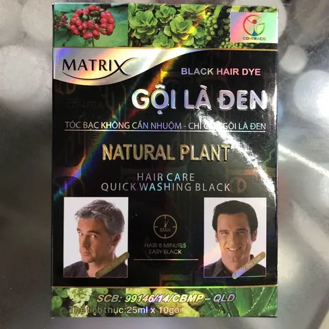 Gội là ĐEN và Gội là NÂU MATRIX (Hộp 10 gói x 25ml)