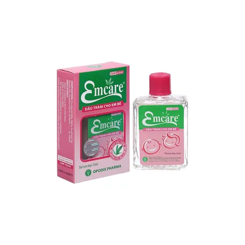 EMCARE DẦU TRÀM EM BÉ (Chai 25ml) Hỗ trợ phòng ngừa cảm cúm, cảm lạnh, nghẹt mũi, sổ mũi, đau họng, đầy hơi.