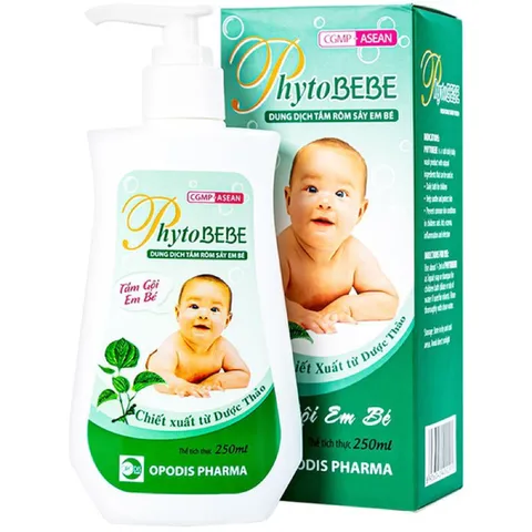 PHYTOBEBE Dung dịch tắm gội rôm sảy em bé (Chai 100ml và Chai 250ml)