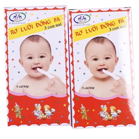 Gạc Rơ Lưỡi ĐÔNG FA (Hộp 5 cái) Rơ lưỡi thường xuyên giúp khoang miệng trẻ được đảm bảo vệ sinh.