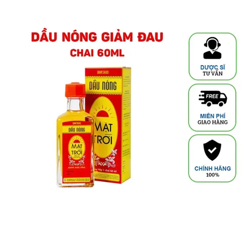 Dầu nóng Mặt Trời OPC (chai 60ml) Xoa bóp giảm đau nhức cơ bắp, đau lưng, tê thấp.