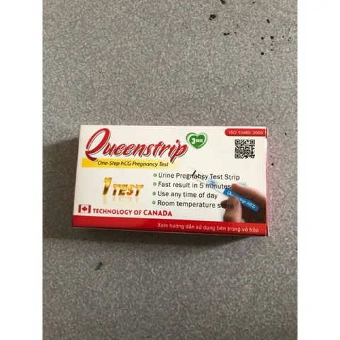 QUE THỬ THAI QUEENSTRIP (Hộp 1 Que) Chính xác, nhanh chóng, tiện lợi, dễ sử dụng.