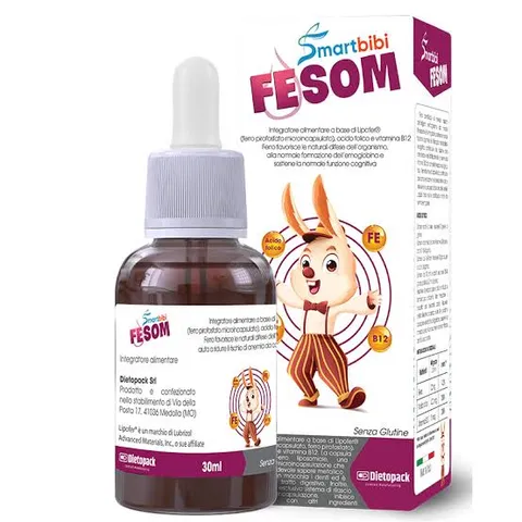 Smartbibi Fesom- Siro Bổ Sung Sắt Giúp Hỗ Trợ Chức Năng Nhận Thức, Tạo Máu, Cải Thiện Tình Trạng Thiếu Máu Do Sắt