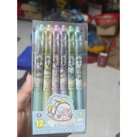 12 BÚT GEL XÓA ĐƯỢC 0.5MM – SIÊU XINH, VIẾT MƯỢT, XÓA SẠCH