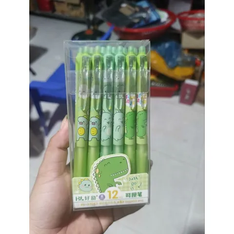 12 BÚT GEL XÓA ĐƯỢC 0.5MM – SIÊU XINH, VIẾT MƯỢT, XÓA SẠCH