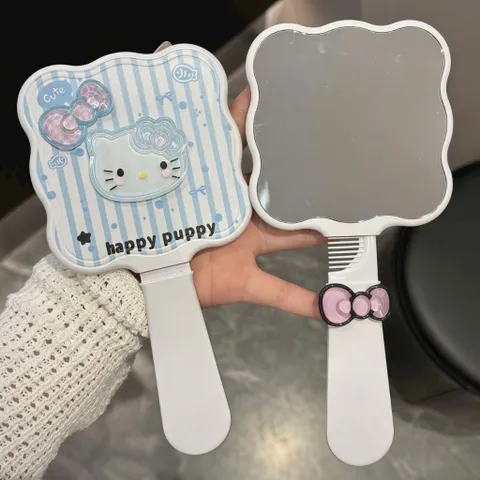 Gương mini kèm lược gấp Hello Kitty 2 trong 1