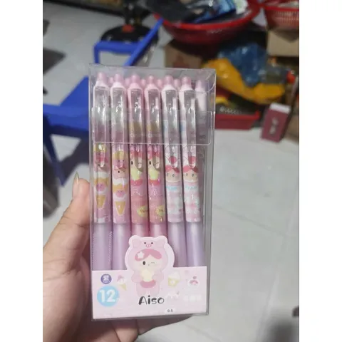 12 BÚT GEL XÓA ĐƯỢC 0.5MM – SIÊU XINH, VIẾT MƯỢT, XÓA SẠCH
