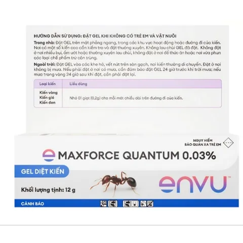 Bã Diệt Kiến BAYER MAXFORCE® QUANTUM 0.03% 12g Chính Hãng Envu – Công Nghệ Lan Truyền Diệt Cả Đàn, Diệt Kiến Cao Cấp
