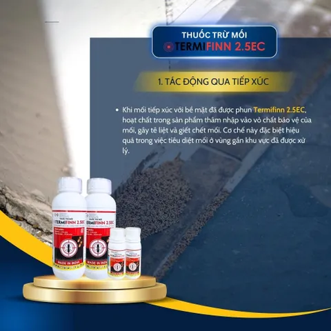Thuốc Trừ Mối Sinh Học Của Ấn Độ TERMIFIN 2.5EC 1 LÍT - TRỪ MỐI MỌT CHO CÁC CÔNG TRÌNH XÂY DỰNG VÀ PHÒNG NGỪA MỐI NỀN