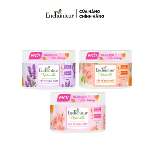 Tẩy tế bào chết Enchanteur Naturelle dưỡng da sáng mịn hương nước hoa 250g ]hàng nhập khẩu]