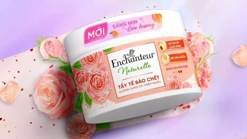 Tẩy tế bào chết Enchanteur Naturelle dưỡng da sáng mịn hương nước hoa 250g ]hàng nhập khẩu]