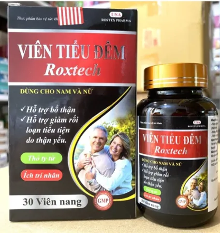 Viên Tiểu Đêm Roxtech giúp bổ thận, tăng cường chức năng bàng quang, hỗ trợ tiểu đêm, tiểu rát, tiểu không tự chủ