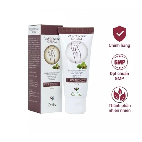 Kem Thoa Giảm Sưng Đau, Tê Phù, Chuột Rút Do Suy Giãn Tĩnh Mạch Vascovein Dân Khang - Tuýp 50g