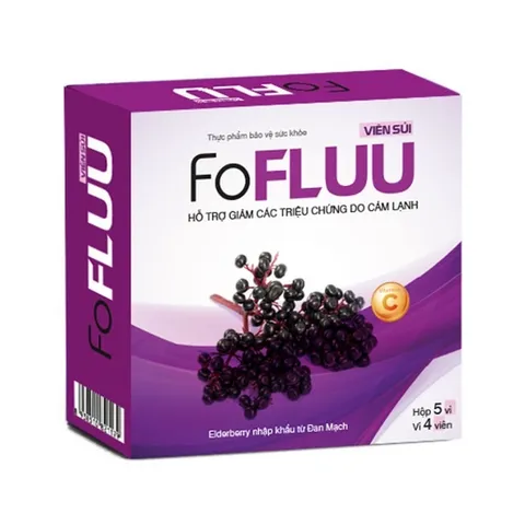 Viên Sủi Trái Cây FoFluu Fobelife Giúp Giảm Nhanh Cảm Lạnh - Hộp 20 Viên
