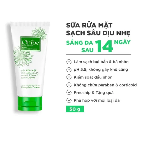 Sữa rửa mặt làm sạch dịu nhẹ dưỡng da ẩm mịn dành cho mọi loại da Oribe