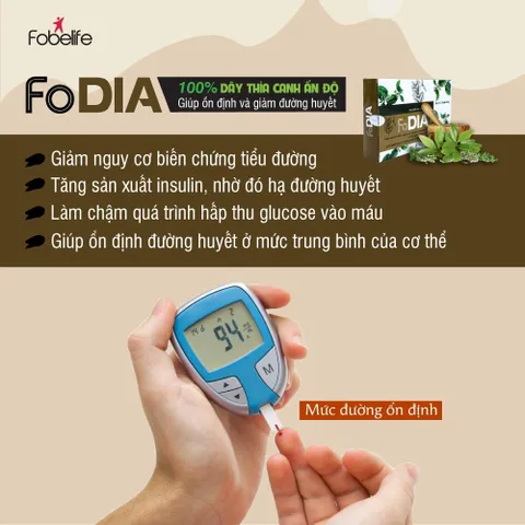 Viên Uống Dây Thìa Canh Fodia Fobe Giúp Ổn Định Đường Huyết- Hộp 30 viên