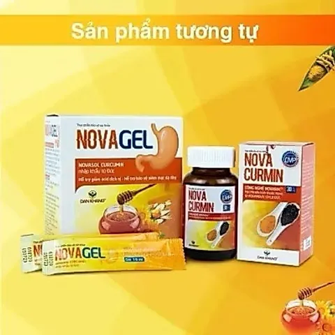 Gói uống dung dịch nghệ mật ong giảm đau dạ dày giảm trào ngược dạ dày Novagel Dân Khang