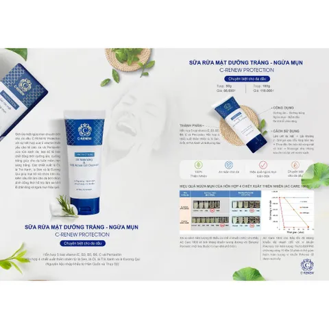 Sữa Rửa Mặt Ngừa Mụn Chuyên Biệt Cho Da Dầu C-Renew Oil Balancing Chính Hãng dạng Gel
