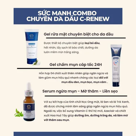 Sữa Rửa Mặt Ngừa Mụn Chuyên Biệt Cho Da Dầu C-Renew Oil Balancing Chính Hãng dạng Gel