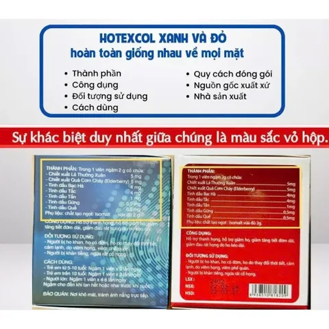 viêm ngậm thanh họng HOTEXCOL (hộp 10 vĩ/ 4 viên)