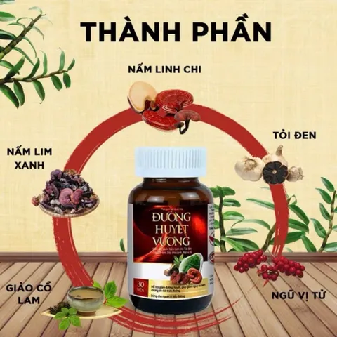 Viên Uống Đường Huyết Vương Giúp Hạ Đường Huyết Hỗ Trợ Ngăn Biến Chứng Tiểu Đường Hộp 30 viên