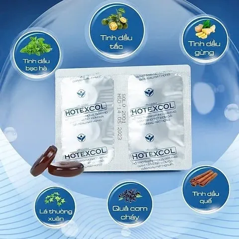 viêm ngậm thanh họng HOTEXCOL (hộp 10 vĩ/ 4 viên)