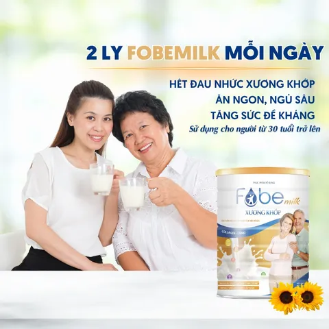 SỮA BỘT FOBE MILK DINH DƯỠNG XƯƠNG KHỚP 400 gr, 900 gr