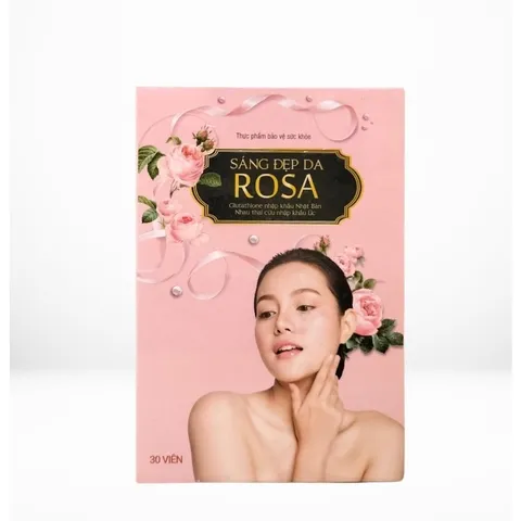 Viên Uống Sáng Da Rosa Chiết Xuất Nhau Thai Cừu Úc Bổ Sung Collagen Giúp Da Mịn Màng Hộp 30 viên
