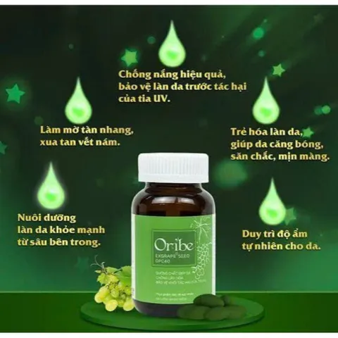 Viên uống đẹp da sáng da giảm sạm nám chống lão hóa Oribe Dân Khang Hộp 30 viên