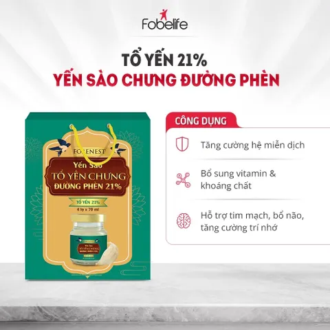 Hộp Yến Sào Fobelife 21% Yến Giúp Bồi Bổ Cơ Thể - Lọ 70ml