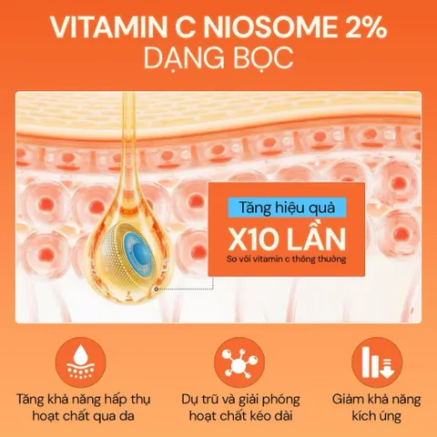 Kem dưỡng Vitamin C Niosome 2% Oribe Dân Khang hỗ trợ sáng da mờ nám sạm 35g