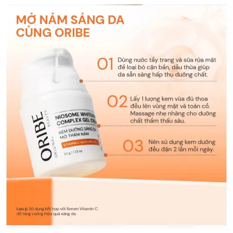 Kem dưỡng Vitamin C Niosome 2% Oribe Dân Khang hỗ trợ sáng da mờ nám sạm 35g