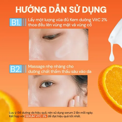 Kem dưỡng Vitamin C Niosome 2% Oribe Dân Khang hỗ trợ sáng da mờ nám sạm 35g