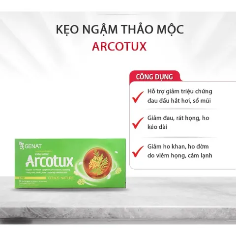 Viên Kẹo Ngậm Arcotux Fobe Hỗ Trợ Giảm Đau Họng, Hắt Hơi, Sổ Mũi Do Cảm Thông Thường N2