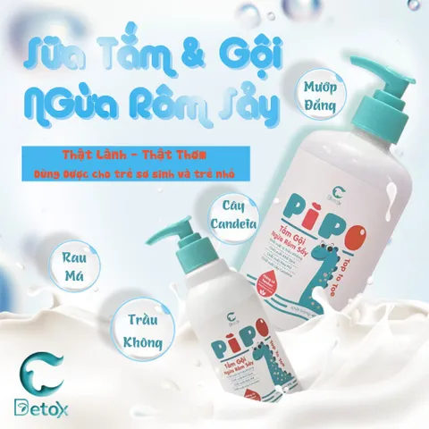 Sữa tắm ngừa rôm sảy cho bé Pipo 250g/ 450g