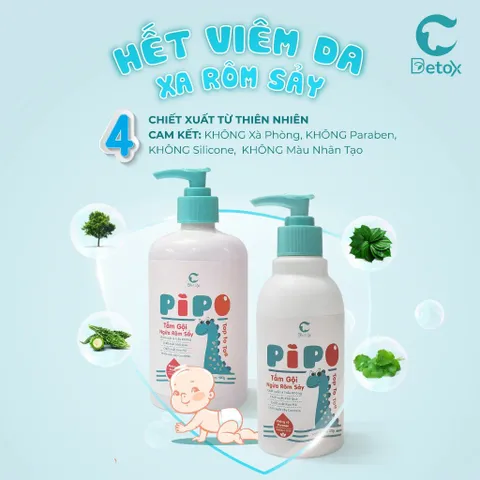 Sữa tắm ngừa rôm sảy cho bé Pipo 250g/ 450g