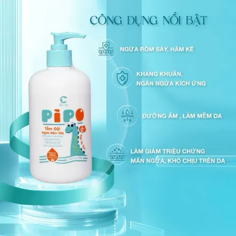 Sữa tắm ngừa rôm sảy cho bé Pipo 250g/ 450g