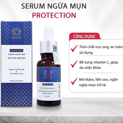 Serum Giảm Mụn Sáng Da Mờ Thâm, Mờ Sẹo Sau Mụn Thế Hệ Mới C-Renew Protection Anti Acnes